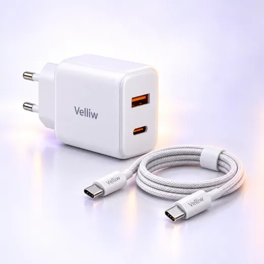 Velliw GaN charger and USB-C cable